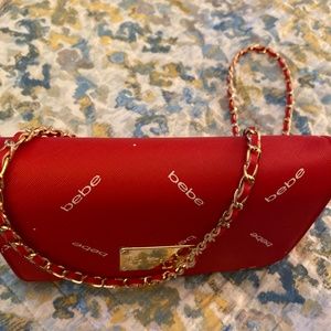 Womens Red Bebe Brand Shoulder Bag